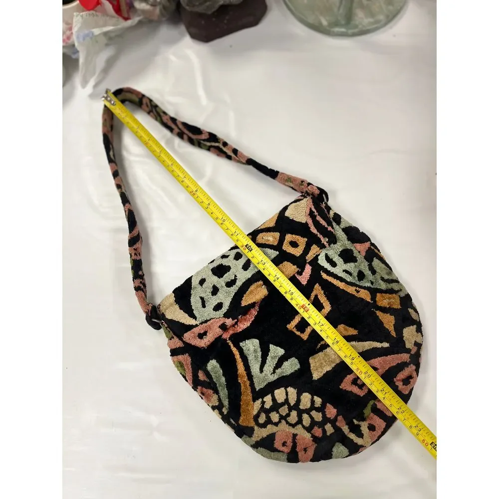 AMAZING 1960's Groovy Carpet Mushroom shoulder Purse